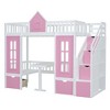 Grungis Twin Over Twin Loft Bed with Changeable Table,Bunk Bed with Ladder Turn into Upper Bed and Down Desk,Loft and Bunk Bed for Bedroom - 2 of 4