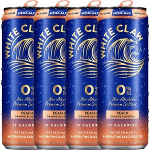 White Claw 0% Alcohol, Peach Orange Blossom, Non-Alcoholic Premium Non-Hard Seltzer | 15 Calories, Gluten Free, Hydrating Electrolytes - 1 of 4
