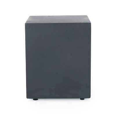 Aidan Dark Gray Lightweight Concrete Outdoor Side Table