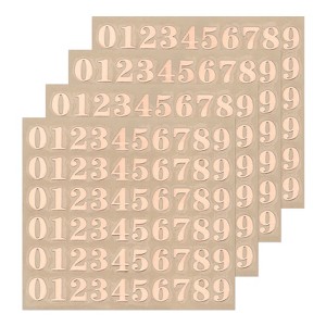 Unique Bargains 3D Small Self-Adhesive 0 to 9 Number Resin Stickers 4 Sheets - 1 of 4