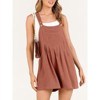 Women's Summer Casual Rompers Bib Short Overalls Loose Linen Jumpsuit Beach Outfits - 3 of 4