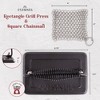 Cuisinel Cast Iron Grill Press + Chainmail Scrubber + Pan Scraper - Burger Press for Bacon, Steak, Sandwich & Hamburgers. - 4 of 4