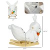 RUVALINO Baby Bouncers and Rockers, Baby Rocking Horse, Kids Riding Horse Rocking Chair, Plush Stuffed Rocking Animals, White, 23.5"*13"*19.75" - 2 of 4