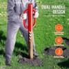 VEVOR Fence Post Driver with Handles, 4.11 in Inner Diameter T Post Pole Pounder, 22LB Heavy Duty Carbon Steel Hand Post Rammer, Red - 4 of 4