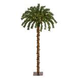 4ft Nearly Natural Pre-Lit LED Palm Artificial Christmas Tree Warm White Lights