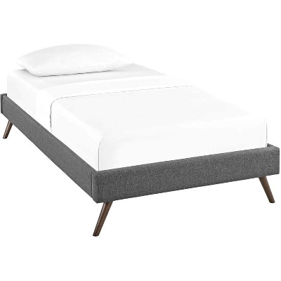 Modway Loryn Twin Fabric Bed Frame with Round Splayed Legs