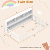 Safstar Twin Size Montessori Floor Bed w/ Bookcase Storage Shelves & Safety Fence Rails - 2 of 4