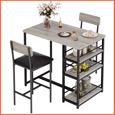 Bar Stools Set of 4, 37 Inch Barstools With Metal Legs PU Seats Chairs