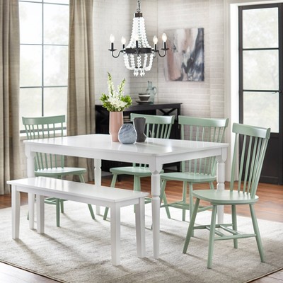 6pc Parma Rectangular Dining Set with Bench - Buylateral