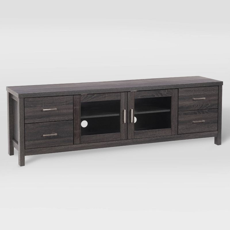 Hollywood Cabinet with Doors TV Stand for TVs up to 80&#34; Dark Gray - CorLiving, 3 of 13