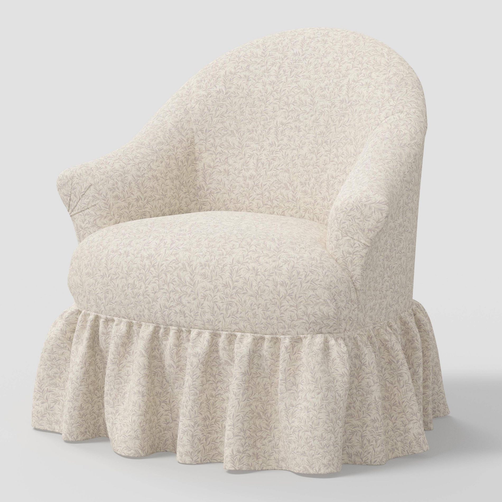 Ruffle Skirt Accent Chair with Swivel Marisha Vine Mauve - Threshold™ designed with Studio McGee