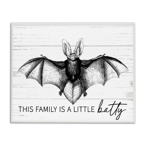 Stupell Industries This Family Is Batty Witty Saying Detailed Bat Framed Giclee Art - 1 of 4