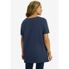 Jessica London Women's Plus Size Stretch Cotton Studded Square Neck Tunic - 3 of 4