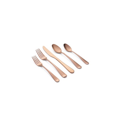 White & Copper Table Knife Set | Eatingtools