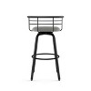 Amisco Turbo Upholstered Counter Height Barstool Gray/Black: 26" Seat, Steel Frame, Polyester Textile, Spot Clean - 2 of 4