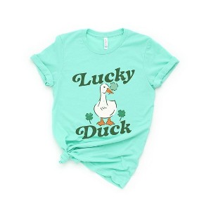 Simply Sage Market Women's Lucky Duck Short Sleeve Graphic Tee - 1 of 4