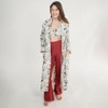 Of an Origin Organic Cotton Stretch Women's Lounge Robe in Botanical Floral Print - 2 of 4