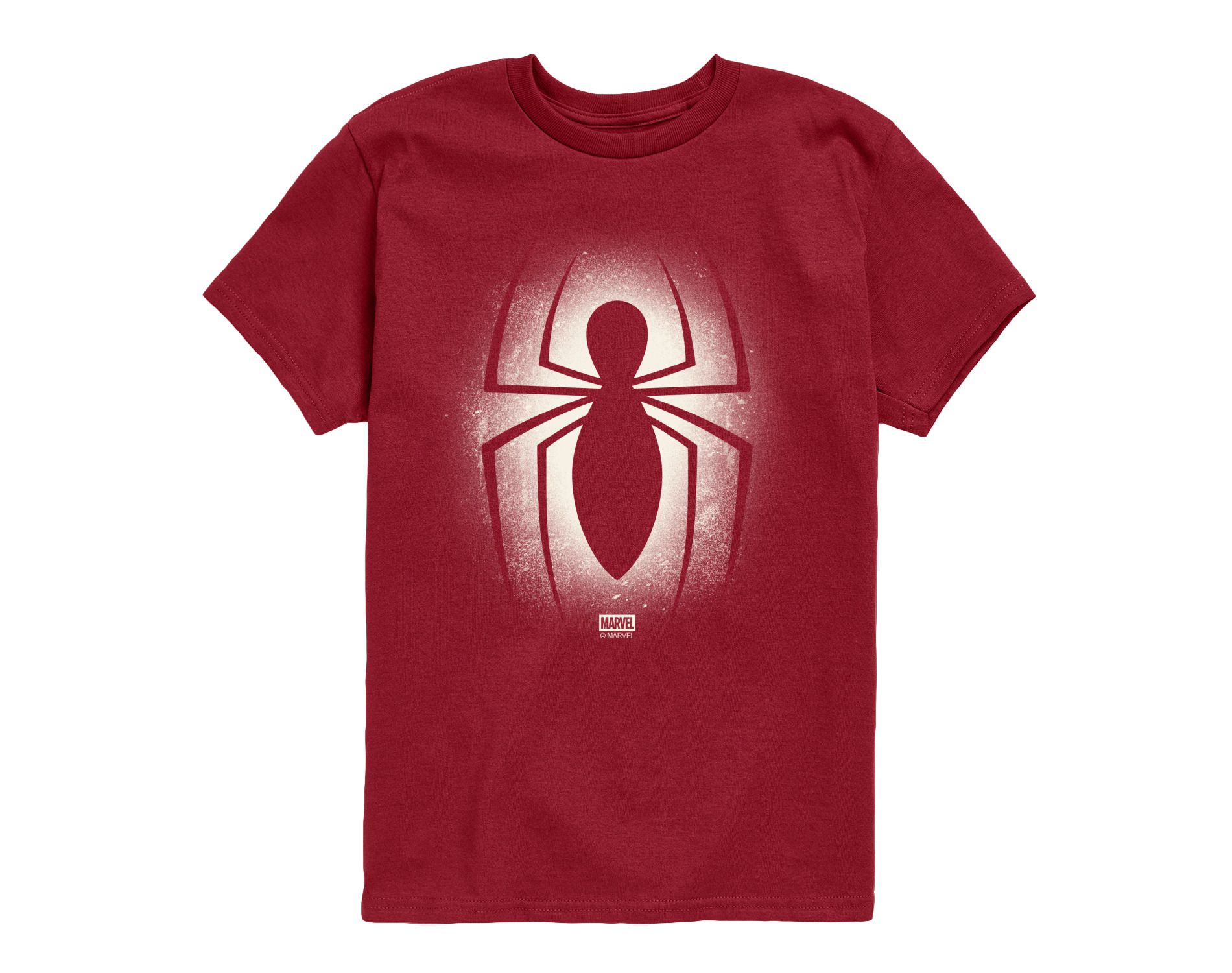Boys' Marvel Spider-Man Logo Graffiti Short Sleeve Graphic T-Shirt - Cardinal Red - Large