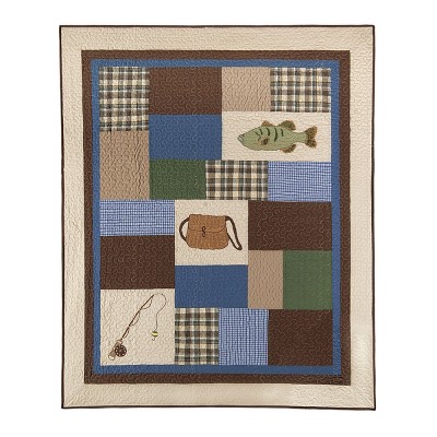 C&F Home Hook, Line, & Sinker Cotton Quilted 50" x 60" Throw Blanket