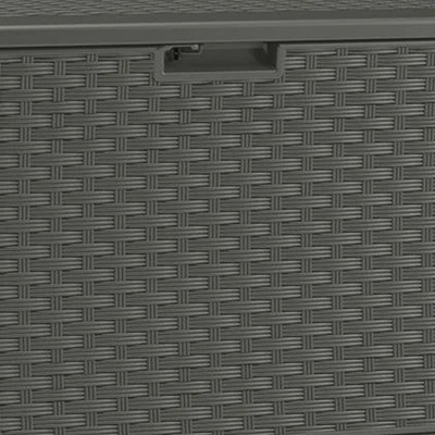 134 Gallon Stoney Gray Wicker Pattern Deck Box