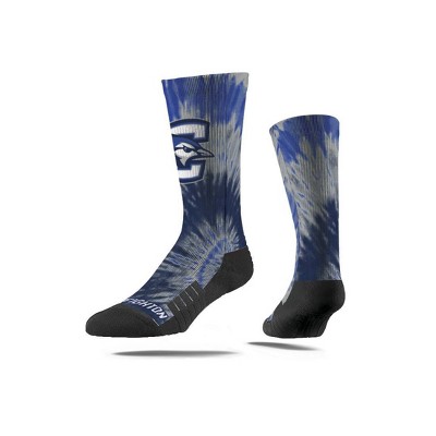 NCAA Creighton Bluejays Tie-Dye Adult Crew Socks - M/L