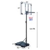 VisioGear Lawn Sports Sets, Portable Basketball Hoop with Base, Wheels and Transparent Backboard for Teenagers Adults, Clear, 29"*102"*32" - 2 of 4