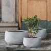 Rosemead Home & Garden Inc. 3pc 20" Round Concrete Indoor & Outdoor Planter Slate Gray - 2 of 3