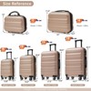 Kumasinova 6Pcs ABS Hardshell Luggage Set,Expandable Travel Suitcase with Lock,12/14/16/20/24/28" Carry-On&Checked Spinner Suitcase Combo - 3 of 4