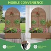 White Wrought Iron Arched Outdoor Planting Box with Climbing Frame, Garden Decoration - 4 of 4