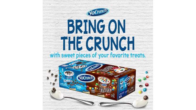 YoCrunch Low Fat Vanilla with OREO and M&#38;Ms Yogurt Variety Pack - 8ct/4oz Cups, 2 of 14, play video