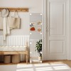 63" x 20" Light Bulb Floor Mirror with Aluminum Frame, 3 Color LED Lights, Standing Lighted Mirror - 3 of 4