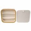 WeThinkStorage 3 Slots Natural Bamboo Organizer with Lid Soft Fabric Interior - 2 of 4