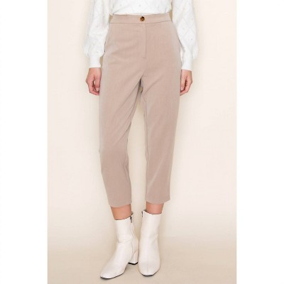 Women's Waist Band Button and Zipper Closer Pants - STACCATO