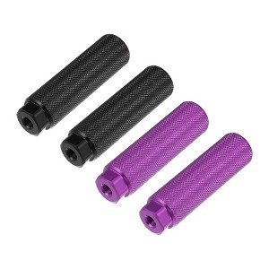 Unique Bargains Universal Aluminum Alloy BMX MTB Bike Bicycle Axle Rear Foot Pegs Footrests Fit 3/8" 2 Pairs - 1 of 4