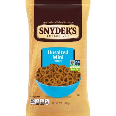 Snyder's of Hanover Unsalted Fat Free Mini Pretzels - 12oz