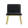 Modern Accent Chair For Living Room, PU Leather Backrest Armless Sofa Chair, Metal Legs Upholstered Reading Chair For Office - 3 of 4