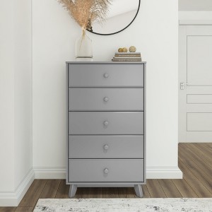 Plank+Beam Solid Wood Classic 5-Drawer Solid Wood Dresser, Storage Dresser for Bedroom, Chest of Drawers - 1 of 4