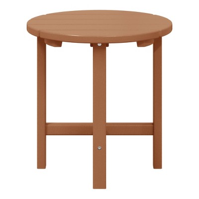 WestinTrends All-Weather Outdoor Patio Round Poly Adirondack Side Table