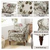 Set of 2 Araceli Traditional Wooden Upholstered Floral Armchair with Wingback and Nailhead Trim| ART OF LIVING DESIGNS - 4 of 4