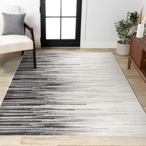 JONATHAN Y Linear Modern Half-Stripe Area Rug - 1 of 4
