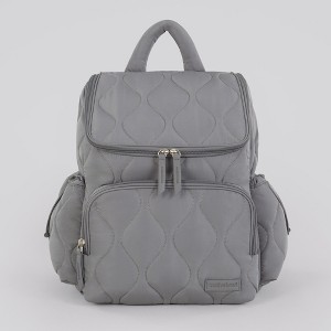 Motherhood Quilted Backpack Diaper Bag, Gray : Target