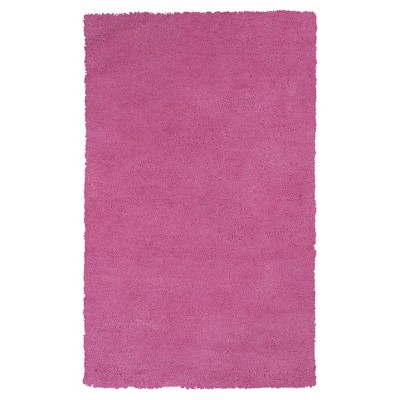 Hot Pink Solid Woven Area Rug 3'3"x5'3" - KAS Rugs