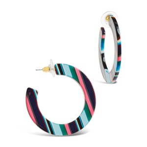 SHINE by Sterling Forever 1.75" Resin Flat Hoop Earrings - 1 of 4