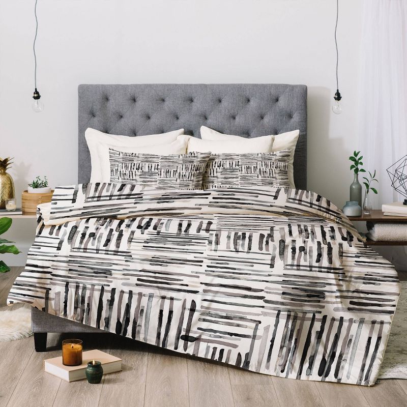 Ninola Design Hand Painted Mineral Stripes Cotton Comforter Set - Deny Designs, 5 of 6