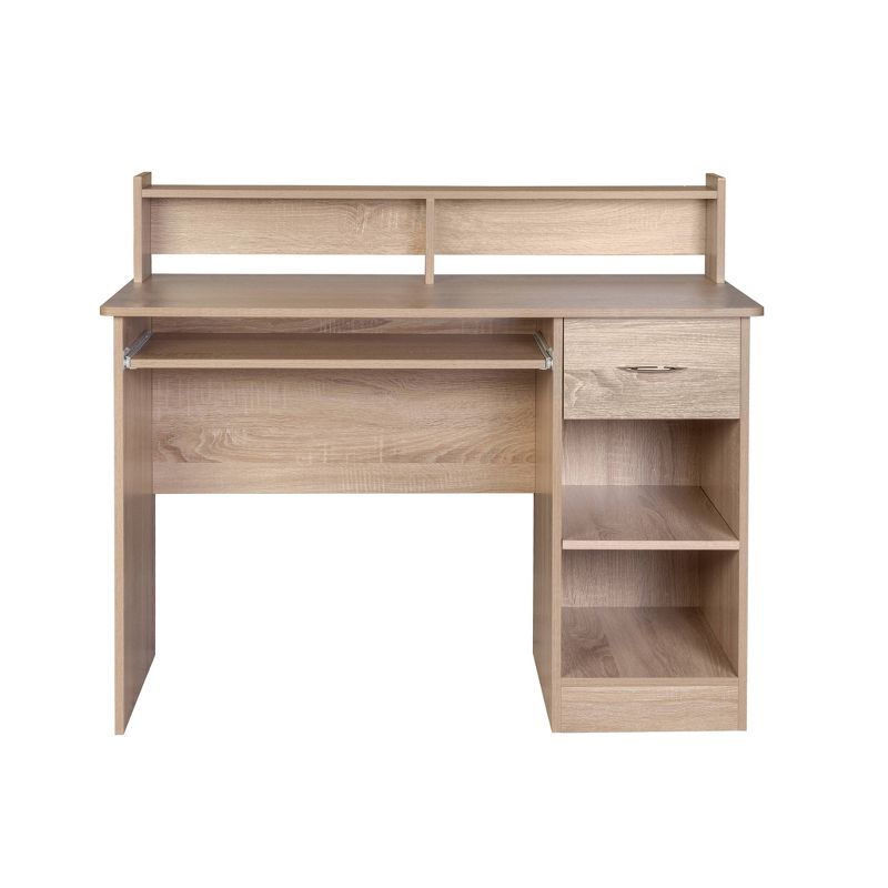 Essential Wood Computer Desk with Hutch - Onespace, 3 of 5