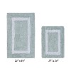 Hotel Bath Rug 100% Premium Cotton Tufted Weave Two Tone Reversible 2 Piece Bathroom Rug Set, Super Soft & Water Absorbent, Machine Washable Bathmat - 2 of 4