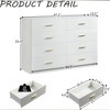 QingMoon Large 8 Drawer Dresser, Wood Storage Dresser with Gold Handles and Sturdy Frame for Living Room, Bedroom - 4 of 4