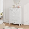 homfan Farmhouse 5 Dresser for Bedroom, 45.2" Tall Dresser, Vertical Drawer with Storage Freestanding, Wooden Closet Storage Chest for Bedroom - 2 of 4