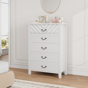 V-Shaped Dresser, Modern Chest of Drawers, Stylish Storage Chest, Space-Saving Dresser, Contemporary Chest - 1 of 4