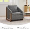 MAYEERTY Chenille Upholstered Armchair, Wooden Side Frame Cushioned Seat, Living Room Bedroom, Beige - 4 of 4